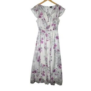 Torrid Womens Size 0‎ Floral Maxi Dress Smocked Waist Boho Flowy Cottagecore